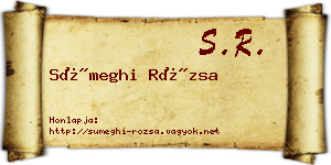 Sümeghi Rózsa névjegykártya
