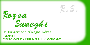 rozsa sumeghi business card